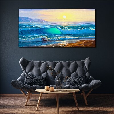Tableau sur toile Une matinée tranquille au bord de la mer