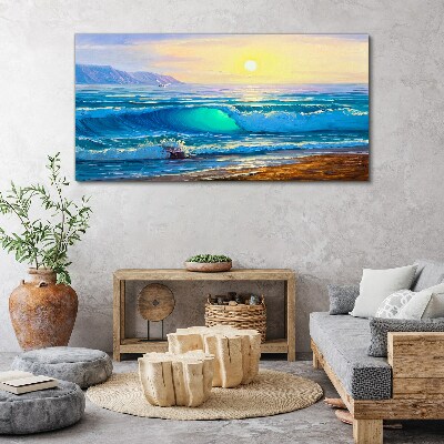 Tableau sur toile Une matinée tranquille au bord de la mer