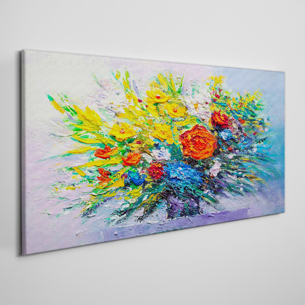 Tableau toile imprimée Une composition florale aux couleurs intenses