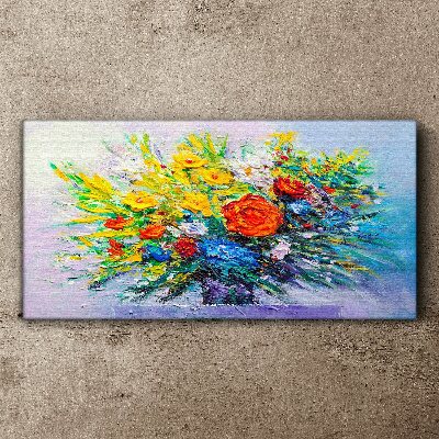 Tableau toile imprimée Une composition florale aux couleurs intenses