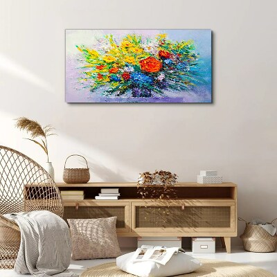 Tableau toile imprimée Une composition florale aux couleurs intenses