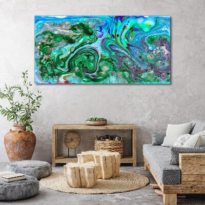 Tableau sur toile Vagues océaniques colorées