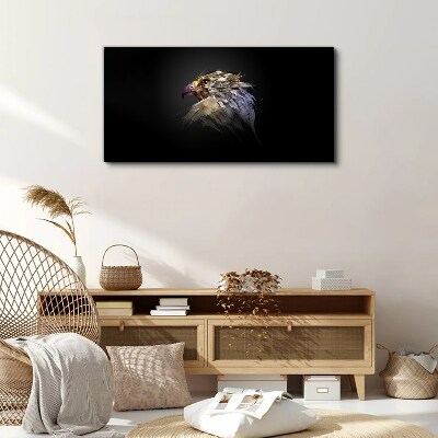 Tableau toile imprimée Portrait d'un aigle sous une forme abstraite