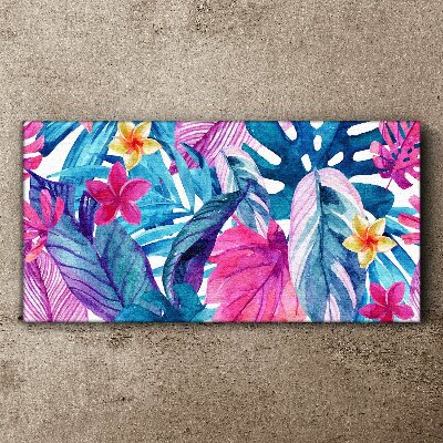 Tableau imprimé sur toile Mosaïque tropicale de couleurs