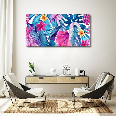 Tableau imprimé sur toile Mosaïque tropicale de couleurs