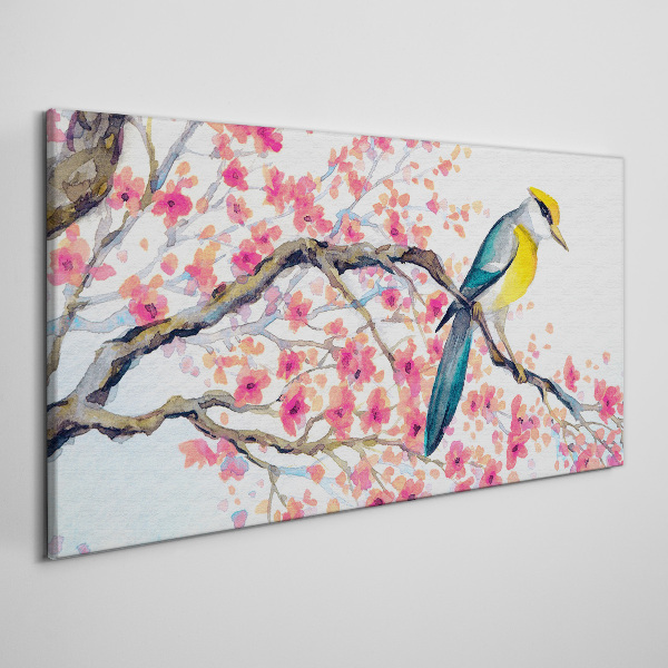 Tableau imprimé sur toile Oiseau de printemps sur une branche