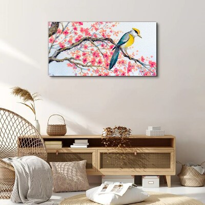 Tableau imprimé sur toile Oiseau de printemps sur une branche