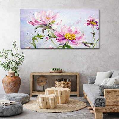 Tableau toile imprimée Rêves floraux aux tons pastel