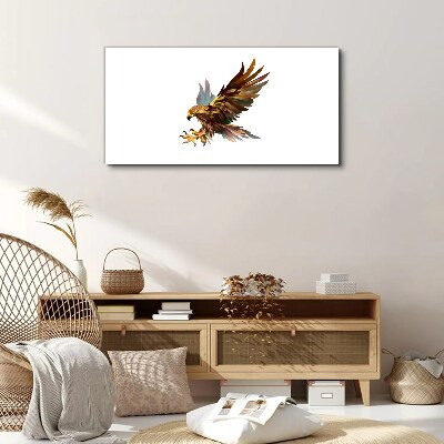Tableau sur toile Faucon doré en vol