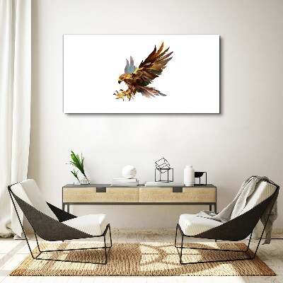 Tableau sur toile Faucon doré en vol