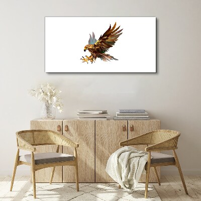 Tableau sur toile Faucon doré en vol