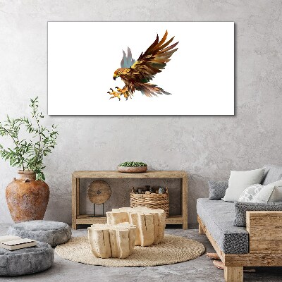 Tableau sur toile Faucon doré en vol