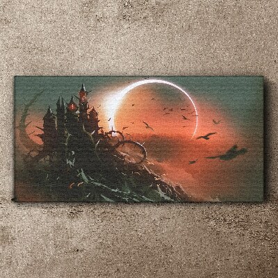 Tableau imprimé sur toile Le château dans le noir