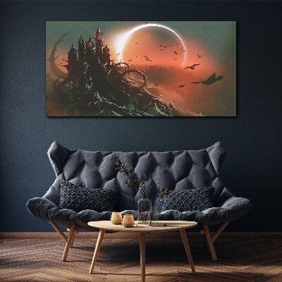 Tableau imprimé sur toile Le château dans le noir