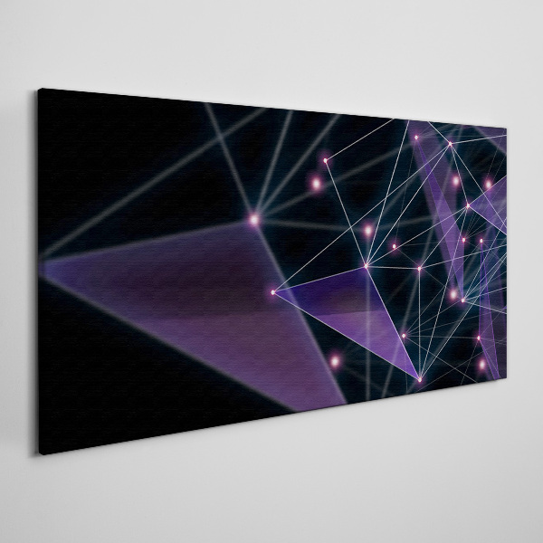 Tableau toile imprimée Connexions lumineuses géométriques