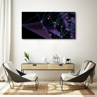 Tableau toile imprimée Connexions lumineuses géométriques