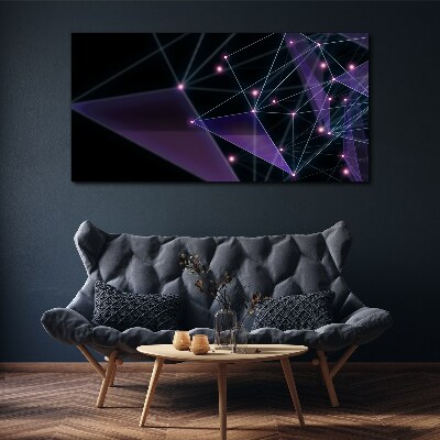 Tableau toile imprimée Connexions lumineuses géométriques