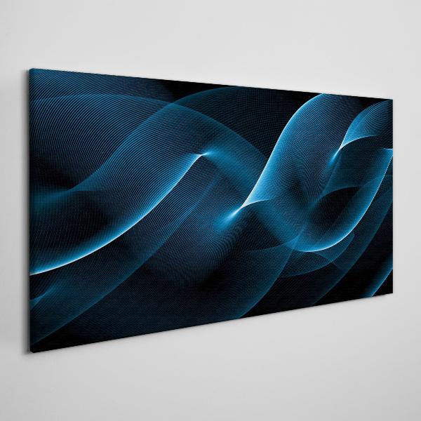 Tableau toile imprimée Ondes d'énergie bleue