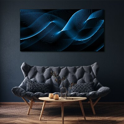 Tableau toile imprimée Ondes d'énergie bleue