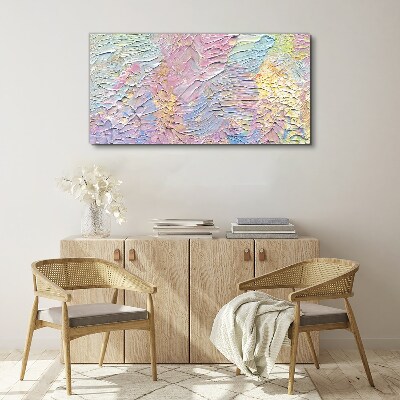 Tableau sur toile Fleurs pastel en mouvement