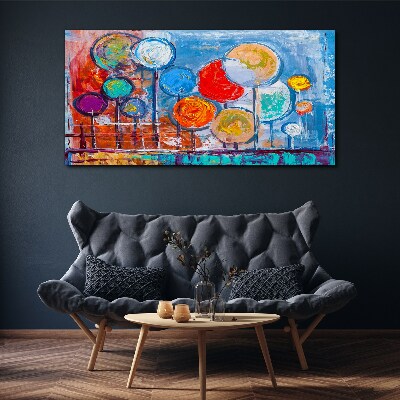 Tableau imprimé sur toile Arbres colorés dans le vent