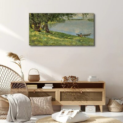 Tableau imprimé sur toile Un paysage paisible au bord de la rivière