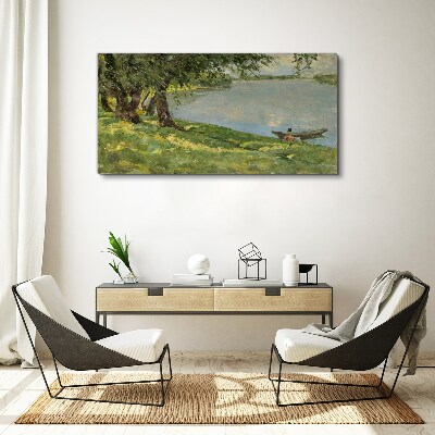 Tableau imprimé sur toile Un paysage paisible au bord de la rivière