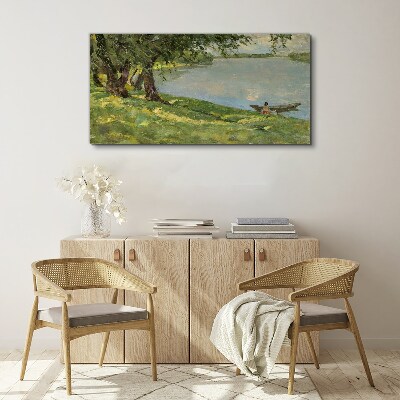 Tableau imprimé sur toile Un paysage paisible au bord de la rivière