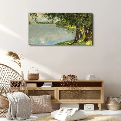 Tableau sur toile La paix au bord de la rivière