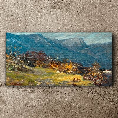 Tableau toile imprimée Paysage de montagne aux couleurs d'automne