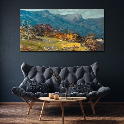 Tableau toile imprimée Paysage de montagne aux couleurs d'automne
