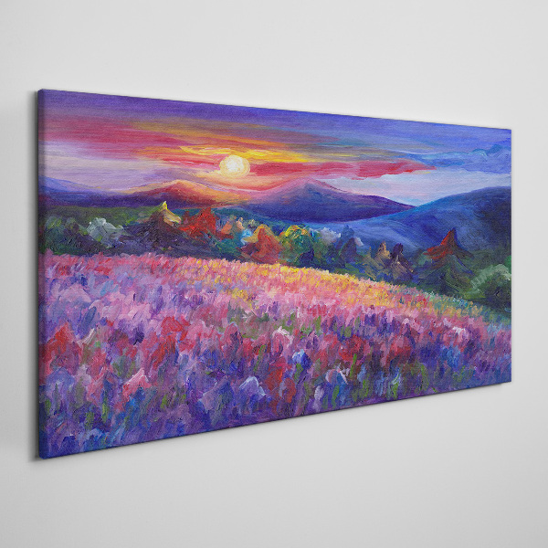 Tableau sur toile Paysage aux couleurs du coucher de soleil