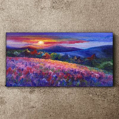 Tableau sur toile Paysage aux couleurs du coucher de soleil
