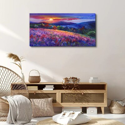 Tableau sur toile Paysage aux couleurs du coucher de soleil