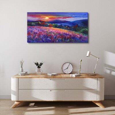Tableau sur toile Paysage aux couleurs du coucher de soleil