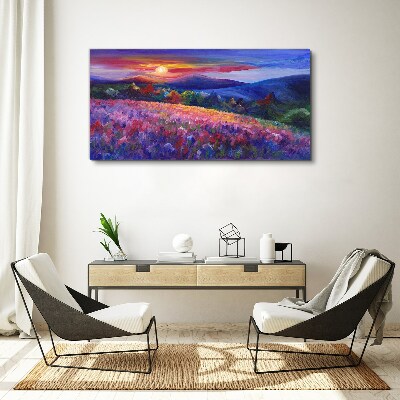 Tableau sur toile Paysage aux couleurs du coucher de soleil