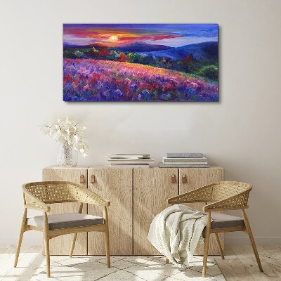 Tableau sur toile Paysage aux couleurs du coucher de soleil