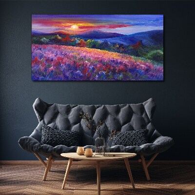 Tableau sur toile Paysage aux couleurs du coucher de soleil
