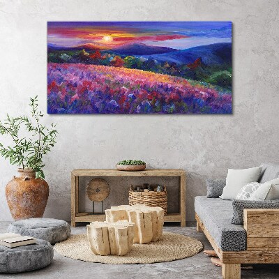 Tableau sur toile Paysage aux couleurs du coucher de soleil