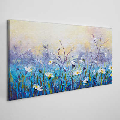 Tableau sur toile Un paysage floral aux couleurs pastel