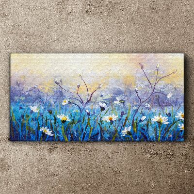 Tableau sur toile Un paysage floral aux couleurs pastel