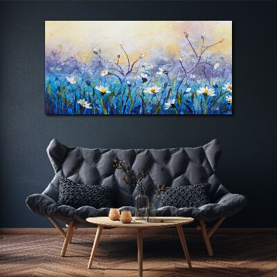 Tableau sur toile Un paysage floral aux couleurs pastel
