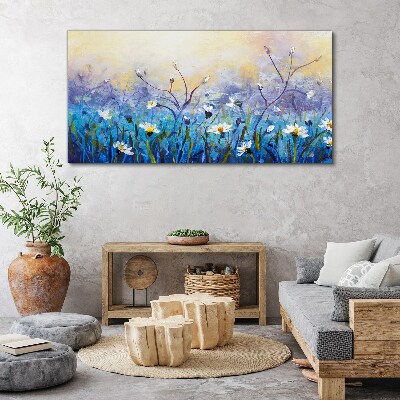 Tableau sur toile Un paysage floral aux couleurs pastel