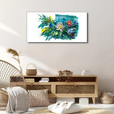 Tableau toile imprimée Une explosion florale de couleurs