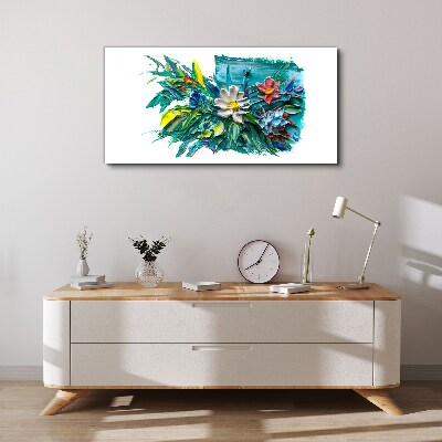 Tableau toile imprimée Une explosion florale de couleurs