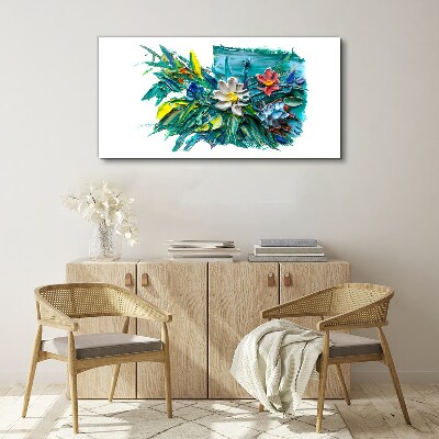Tableau toile imprimée Une explosion florale de couleurs