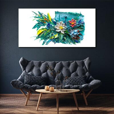 Tableau toile imprimée Une explosion florale de couleurs