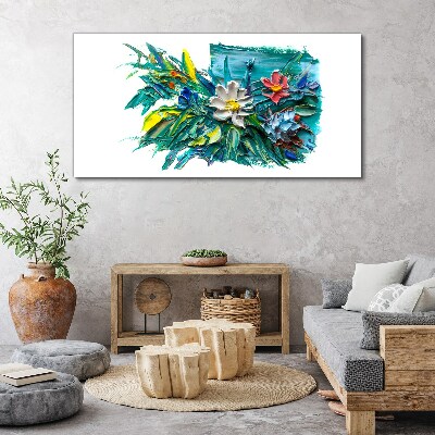 Tableau toile imprimée Une explosion florale de couleurs
