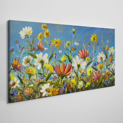Tableau toile imprimée Paysage floral printanier