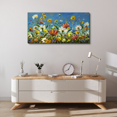 Tableau toile imprimée Paysage floral printanier